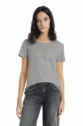 Camiseta Ellus Classic Slim Feminina Cinza