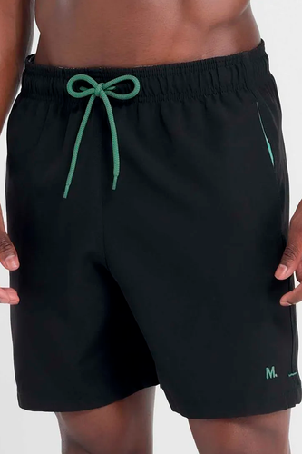 Shorts Mash Elastano Liso Cos In.Contrastante Preto hover