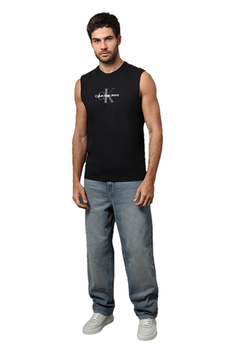 Regata Calvin Klein Jeans Logo Re Issue Masculina Preto