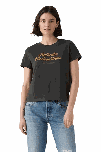 Camiseta Levi's Graphic Boxy Feminina Preta 