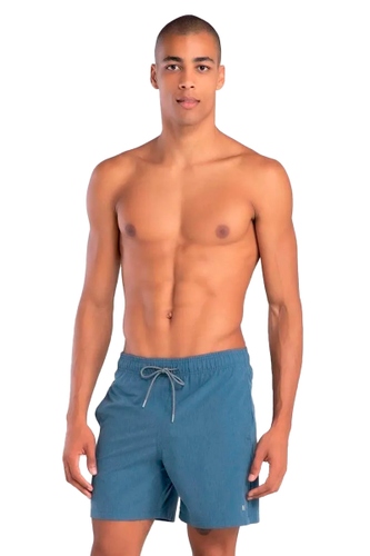 Short Mash Liso Mescla Masculino Azul Escuro hover