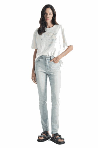 Calça Ellus Skynny High Comfort Stretch Feminina Jeans Claro