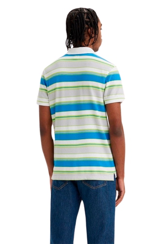 Polo Levi's Him Stripe Masculina Branco Com Listra Azul hover