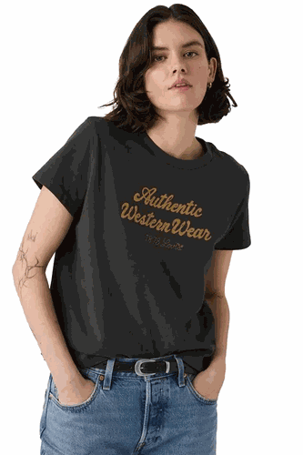 Camiseta Levi's Graphic Boxy Feminina Preta  hover