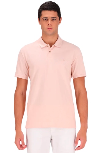 Polo Calvin Klein Básica Masculina Rosa Claro