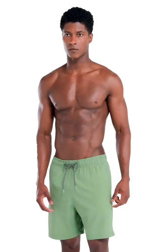 Short Mash Liso Mescla Masculino Verde Claro