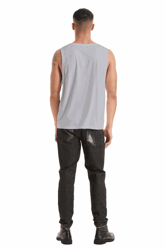 Regata Ellus Washed Crafted Slim Masculina Cinza Claro hover