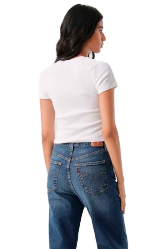Camiseta Levi's Essential Sporty Housemark Feminina Branca  hover