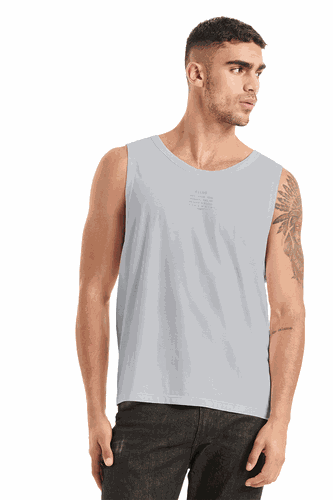 Regata Ellus Washed Crafted Slim Masculina Cinza Claro