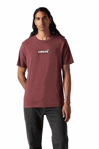 Camiseta Levi's Graphic Crewneck Masculina Bordo