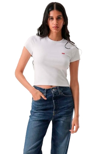 Camiseta Levi's Essential Sporty Housemark Feminina Branca 
