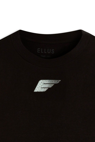 Camiseta Ellus Shine Degrade Feminina Preto  hover