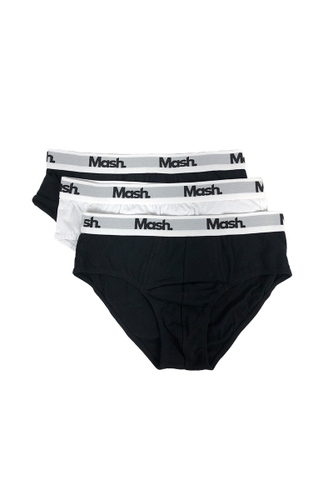 Kit 3 Cuecas Mash Slip Masculina Preto